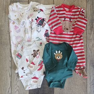 Christmas Baby Onesies and Sleep N Play Set